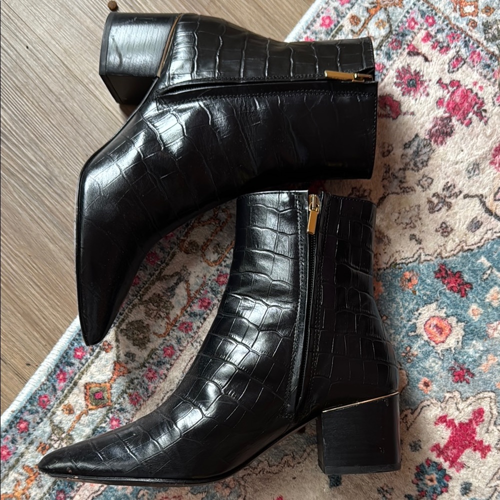 Thursday Boot Company Black Ankle Boots with Side Zipper